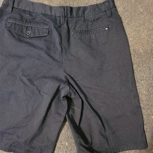 Hurley Black Flat-Front, Above-knee, Shorts, Size 32
